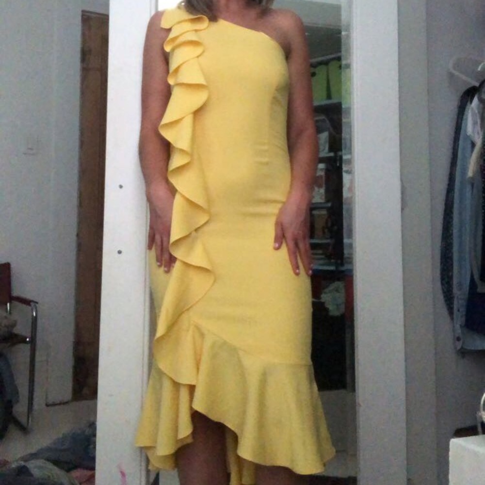 Likely Ruffled Yellow Dress - Linette - Picture 11 of 11